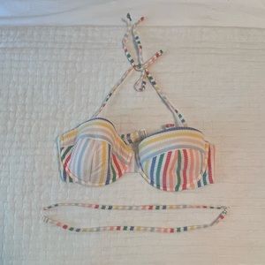 J Crew underwire striped bikini top